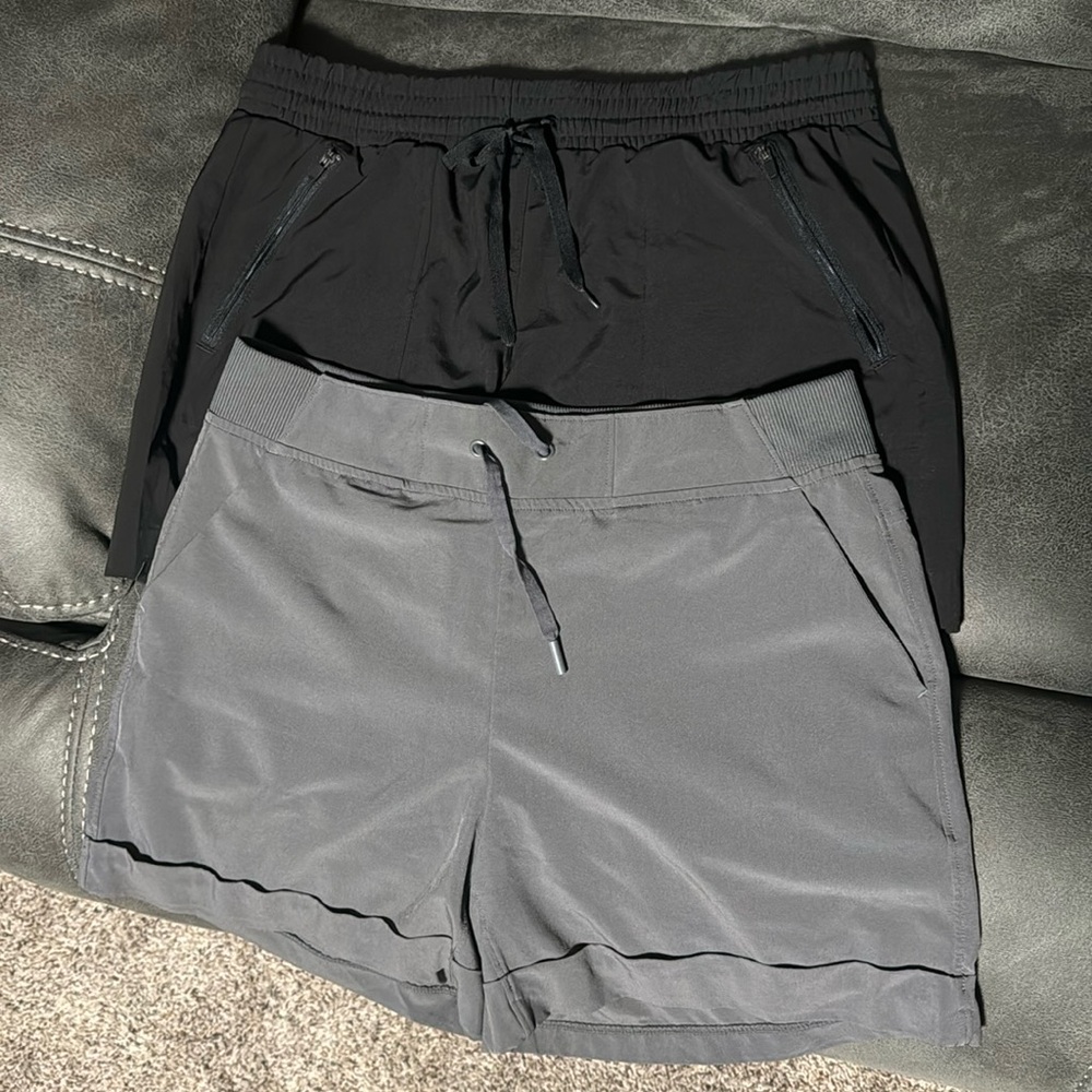 90 Degree By Reflex Women's Athletic Shorts - Black and Gray